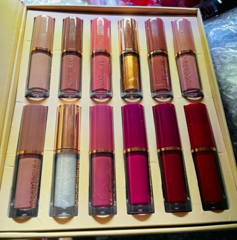 Mocallure Transparent Clear Lip Gloss | High Pigment Lipgloss Set | Best Quality Lipgloss Set - 12 Pcs