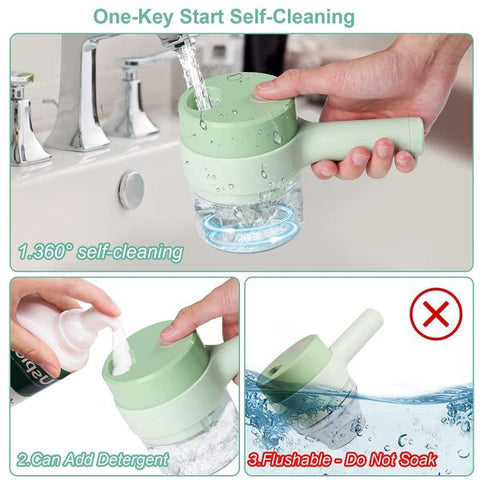 5 In 1 Handheld Hammer Electric Vegetable Cutter Set Mini Wireless Food Choppers