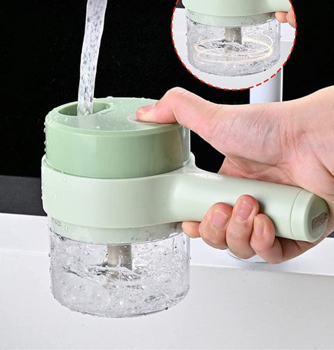 5 In 1 Handheld Hammer Electric Vegetable Cutter Set Mini Wireless Food Choppers