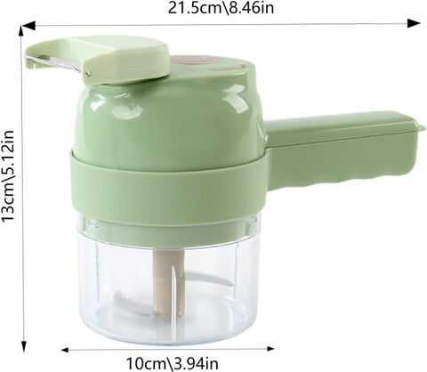 5 In 1 Handheld Hammer Electric Vegetable Cutter Set Mini Wireless Food Choppers
