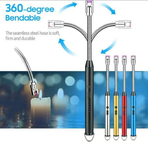 Electric Arc Lighter with Safety Lock & LED Battery Display
