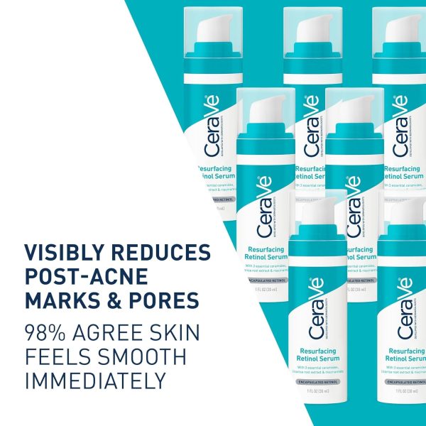 Cerave Resurfacing Retinol Serum For Post Acne Marks, Brightening Serum, Post Acne Skin Barrier Repair – 30ml