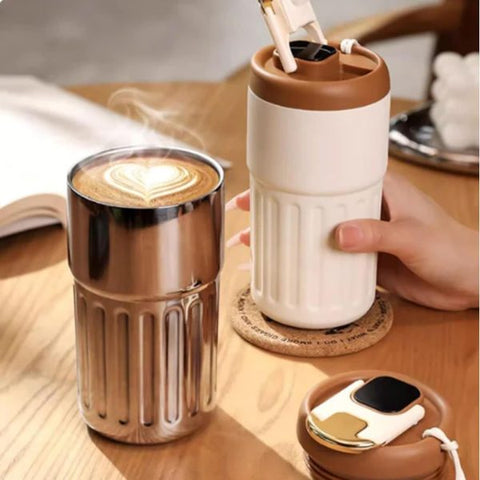 Coffee Thermos With Temperature Display | Coffee Mug Smart