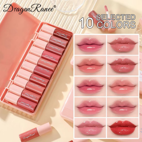 Dragon Ranee – 10 Mini Cartoon Mirror Lip Gloss Set | Best Quality Lipgloss Set | Lipgloss For Girls | Lipgloss For Women – Waterproof Lipgloss Set