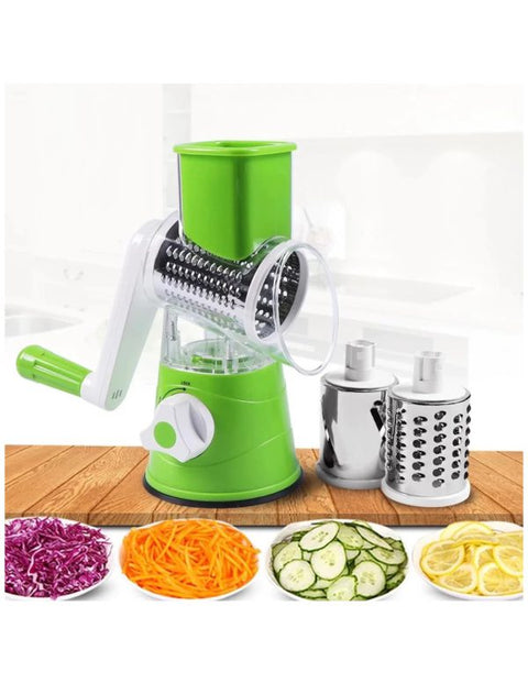 Drum Cutter Tabletop Drum Grater | Manual Vegetable Cutter Slicer & Grater