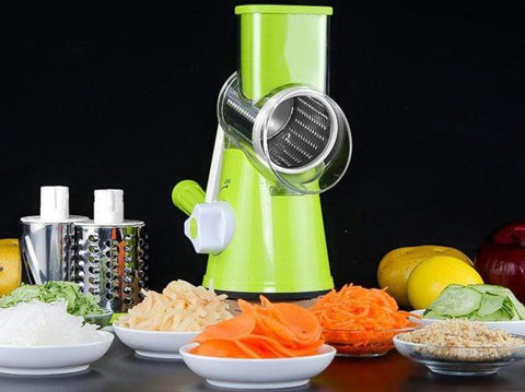 Drum Cutter Tabletop Drum Grater | Manual Vegetable Cutter Slicer & Grater