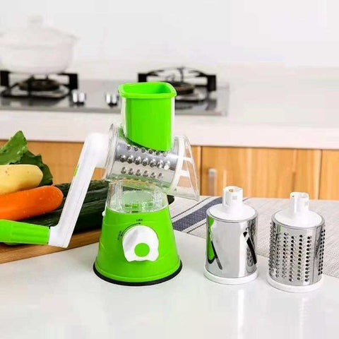 Drum Cutter Tabletop Drum Grater | Manual Vegetable Cutter Slicer & Grater