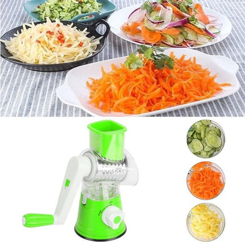 Drum Cutter Tabletop Drum Grater | Manual Vegetable Cutter Slicer & Grater