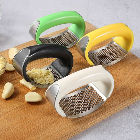 Garlic Press Rocker – Stainless Steel Garlic Press, Easy To Use And Store Garlic Mincer