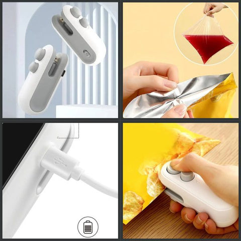 Heat Sealing Machine 2 In 1 Cutting And Sealer Usb Rechargeable Food Sealer - Mini