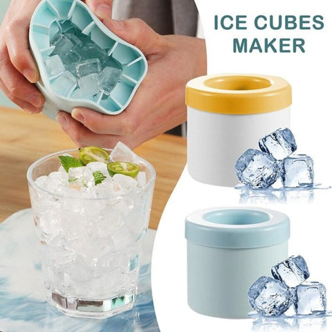 Multi-Use Silicone Ice Maker – Cube Mold & Freezer Cup Combo